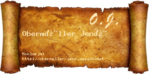 Obermüller Jenő névjegykártya